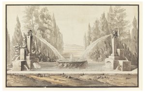 Projeto para uma fonte em um parque de Carlo Marchionni