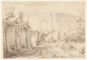 Projeto para um hemiciclo, Villa Albani, Roma, Itália