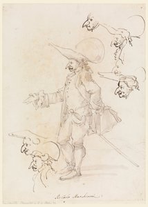 Desenho, Caricaturas, ca. 1725-75 de Carlo Marchionni