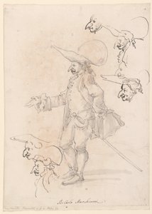 Desenho, Caricaturas, ca. 1725-75 de Carlo Marchionni