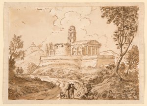 Desenho, Figuras na estrada, meados do século XVIII-final do século XVIII de Carlo Marchionni