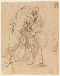 Desenho, Camponês com saco, 1728-78 de Carlo Marchionni
