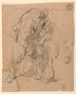 Desenho, Camponês com saco, 1728-78 de Carlo Marchionni