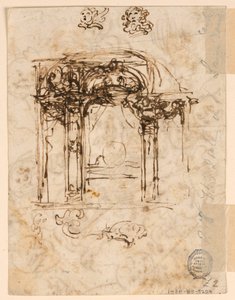 Desenho, Estudos de cabeças, 1760-80 de Carlo Marchionni