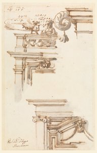 Desenho, Duas Portas, 1750-75 de Carlo Marchionni