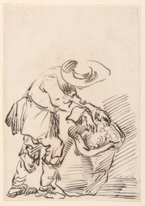 Desenho, Camponês trabalhador, 1728-78 de Carlo Marchionni