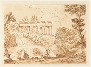 Paisagem com ruínas do templo de Carlo Marchionni