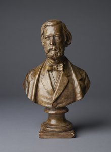 Busto de Sir John Charles Robinson (busto de gesso, bronzeado)