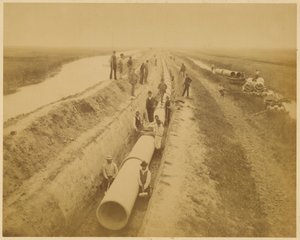 Aqueduto de Veneza (novo gasoduto). Estaleiro de Argine