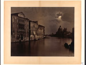 [Vista nocturna do Grande Canal, Veneza] de Carlo Naya