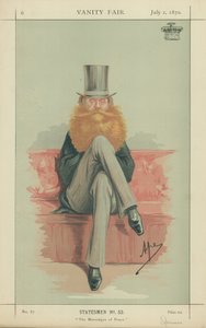 Earl Spencer, O Mensageiro da Paz, 2 de julho de 1870, desenho animado da Vanity Fair de Carlo Pellegrini