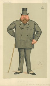 Sua Graça, o Duque de Wellington, O Neto do Duque de Ferro, 3 de janeiro de 1885, desenho animado da Vanity Fair de Carlo Pellegrini