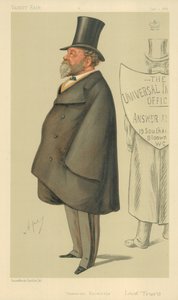 Lorde Truro, Conhecimento Universal, 1 de janeiro de 1887, desenho animado da Vanity Fair de Carlo Pellegrini