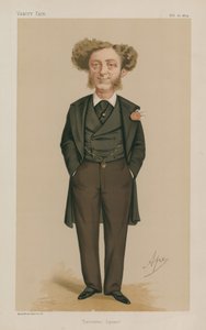 Sr. Albert Grant MP; Praça Leicester; 21 de fevereiro de 1874; Feira da Vaidade; desenho animado de Carlo Pellegrini