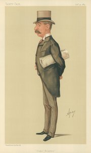 Sr. Charles Thomson Ritchie, generosidade do açúcar, 31 de outubro de 1885, desenho animado da Vanity Fair de Carlo Pellegrini