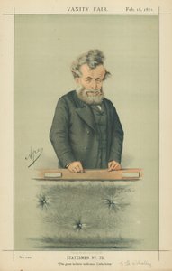 Sr. George Hammond Whalley, O Grande Crente do Catolicismo Romano, 18 de fevereiro de 1871, desenho animado da Vanity Fair de Carlo Pellegrini