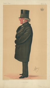 Philip-Henry Stanhope Stanhope, um escritor nobre, 23 de maio de 1874, cartoon Vanity Fair de Carlo Pellegrini