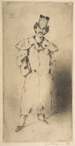 Retrato de Whistler, 1881. de Carlo Pellegrini