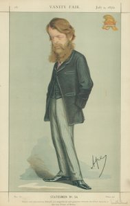 O Duque de Sutherland, simples e despretensioso, ainda que magnífico e generoso para com seus semelhantes, ele é o próprio Príncipe dos Duques, 9 de julho de 1870, desenho animado da Vanity Fair.