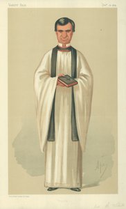 O Rev. Henry White, Orações, 26 de dezembro de 1874, desenho animado da Vanity Fair de Carlo Pellegrini
