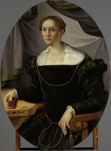 Retrato de uma mulher de Carlo Portelli (attributed to)