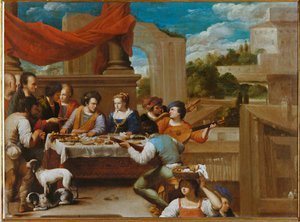 São Lázaro e o homem rico (pintura sobre tela)