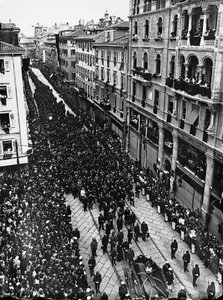 Funeral do Arquiduque da Áustria Franz Ferdinand, em 2 de Julho de 1914 (foto a p/b)