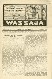 Edição de Wassaja, Vol. 8, No. 20, Outubro de 1922 de Carlos Montezuma