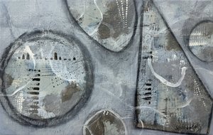 Formas cinzentas texturizadas de Carolina Gårdheim