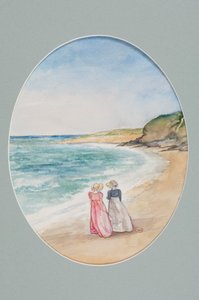 Anne & Henrietta caminham até o mar, 2006 (wc no papel)