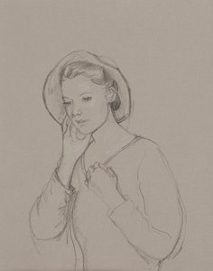 Estudo para Elizabeth Bennet, 2011 de Caroline Hervey Bathurst