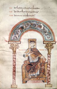 Ms CCII fol.91v Apollo Medicus, de Etymologiae por Isidore de Sevilha
