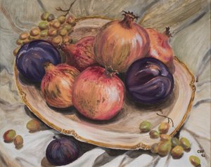 Autumn Fruits, 1992 (óleo sobre papel)