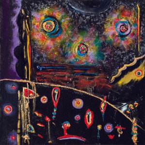 Night Seed Transmission, 2007 (acrílico e óleo sobre tela) de Carolyn Mary Kleefeld