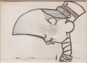 Soldado (tinta preta e carvão sobre papel)
