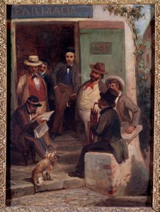 Notícias da guerra (óleo sobre tela de Casimiro Teja
