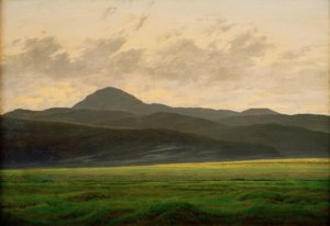 Paisagem montanhosa na Boêmia de Caspar David Friedrich