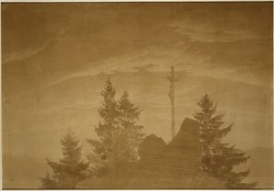 A cruz nas montanhas de Caspar David Friedrich
