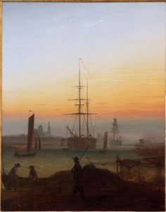 Porto de Greifswald de Caspar David Friedrich