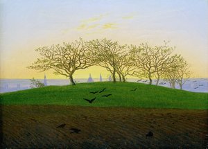 Colinas, e, campos arados, perto, dresden de Caspar David Friedrich