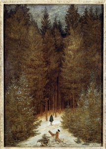 Caçador na floresta de Caspar David Friedrich