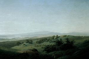 Paisagem com lago de Caspar David Friedrich