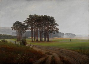 ""Moments de la journee : le midi"" (As horas do dia: O meio-dia) Peinture de Caspar David Friedrich (1774-1840) 1821-1822 - Óleo sobre tela Dim 22x30 cm Niedersaechsisches Landesmuseum, Hannover de Caspar David Friedrich