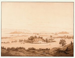 Paisagem de Rügen com pastor de Caspar David Friedrich
