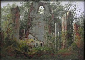 Ruínas do mosteiro de Eldena, perto de Greifswald de Caspar David Friedrich