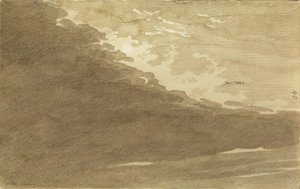 Estudo das nuvens ao luar de Caspar David Friedrich