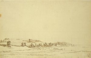 Costa Sul de Rugen (caneta e lápis sobre papel) de Caspar David Friedrich