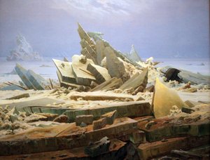 O Mar de Gelo (O Naufrágio da Esperança) de Caspar David Friedrich