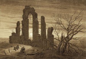 Inverno - Noite - Velhice e Morte (do ciclo «As horas do dia e as idades do homem», de 1803) de Caspar David Friedrich