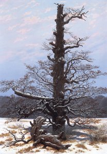 Paisagem de inverno (árvore sem folhas) de Caspar David Friedrich